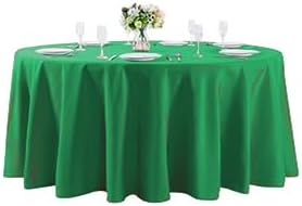 120 inch Round Tablecloth Washable Polyester Table Cloth Decorative Table Cover for Wedding Party Dining Banquet(120 inch,Emerald)