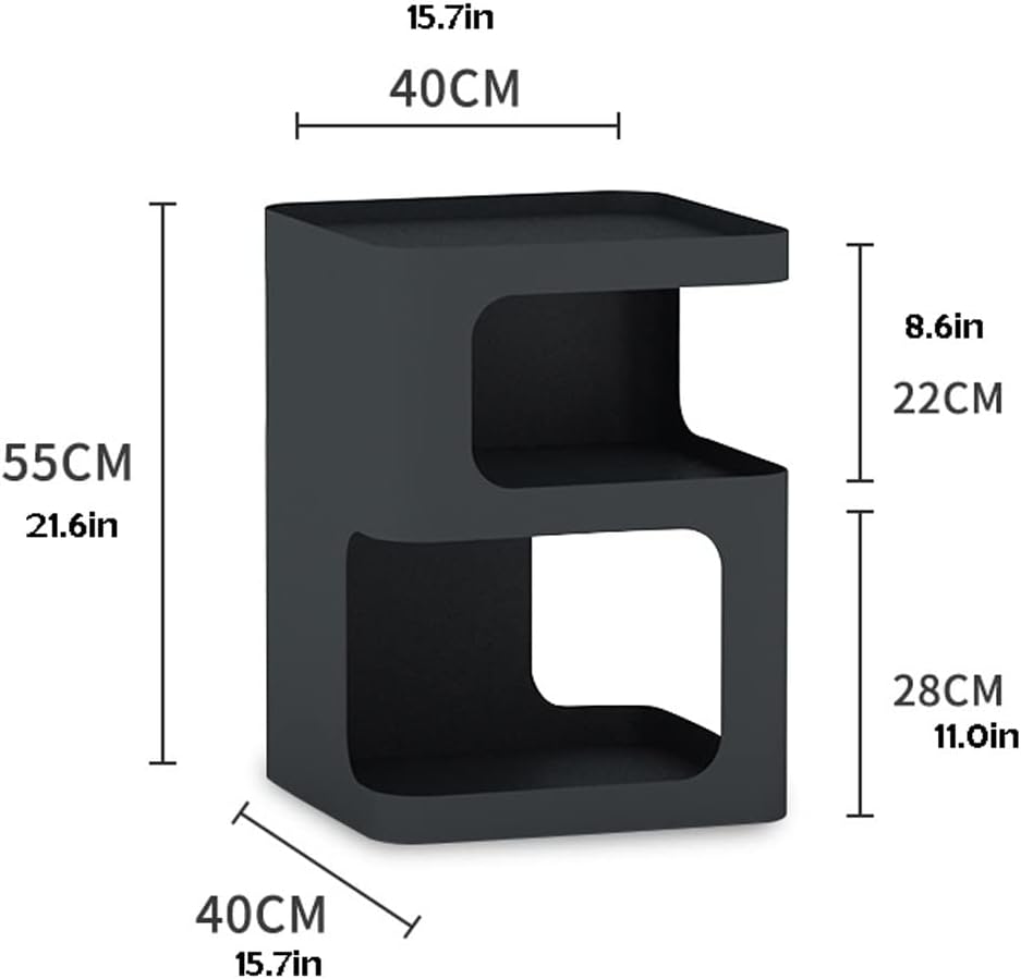 Side Table Side Table Telephone Table Iron Bedside Table Modern Minimalist Bedroom Bedside Table Living Room Coffee Table Sofa Lounge Side Table Bedroom Storage Bedside Cabinet (Color : 1) (1)