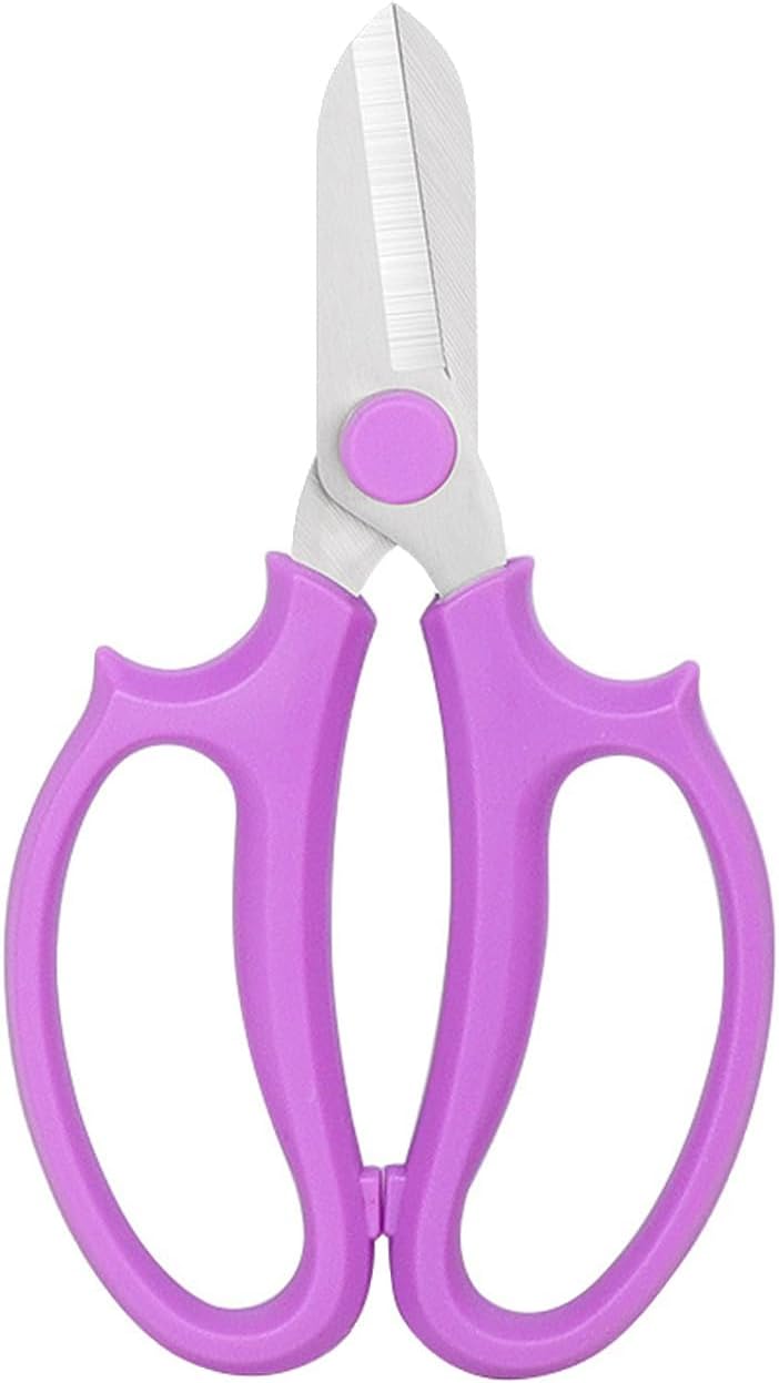 Gardening Scissor Purple Sharp Blade Alloy Steel Garden Shears for Cutting Flowers Trimming Plants of Yard Florist Rose Herb Hedge and Fruits Picking