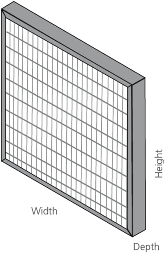 12x24x4 Mini-Pleat Synthetic Panel Air Filter – 4” – Box Plastic Frame – MERV 15 ASHRAE 52.2 – High-Efficiency HVAC Filter for Commercial & Industrial Use – (Pack of 6)