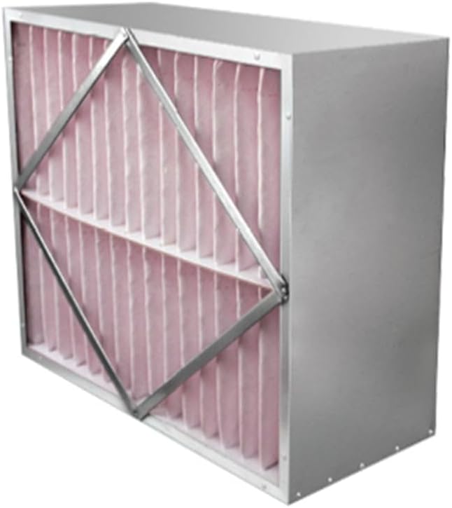 RIGID-PACK 20x20x12 Rigid Box Air Filter – MERV 15/98% ASHRAE HVAC Filter – Radial V-Pleat, Metal Frame, Single Header – High-Efficiency Replacement for Commercial & Industrial Systems