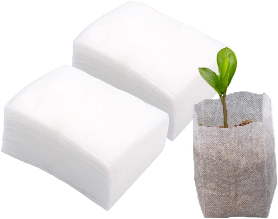 Belit 200Pcs Nursery Growing Bags,Non-Woven Fabric Seedlings Grow Bag for High Seedling Survival Rate,Plant Bags for Planting,Garden Seed Starters Pouch Small(4.2"x4.2")