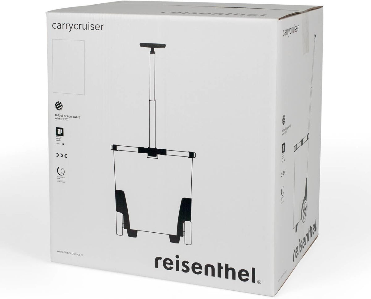 reisenthel carrycruiser dots - Portable Shopping Trolley with Sturdy Aluminum Frame, Shoulder Strap and Removable mesh Inner Bag -Water-Repellent