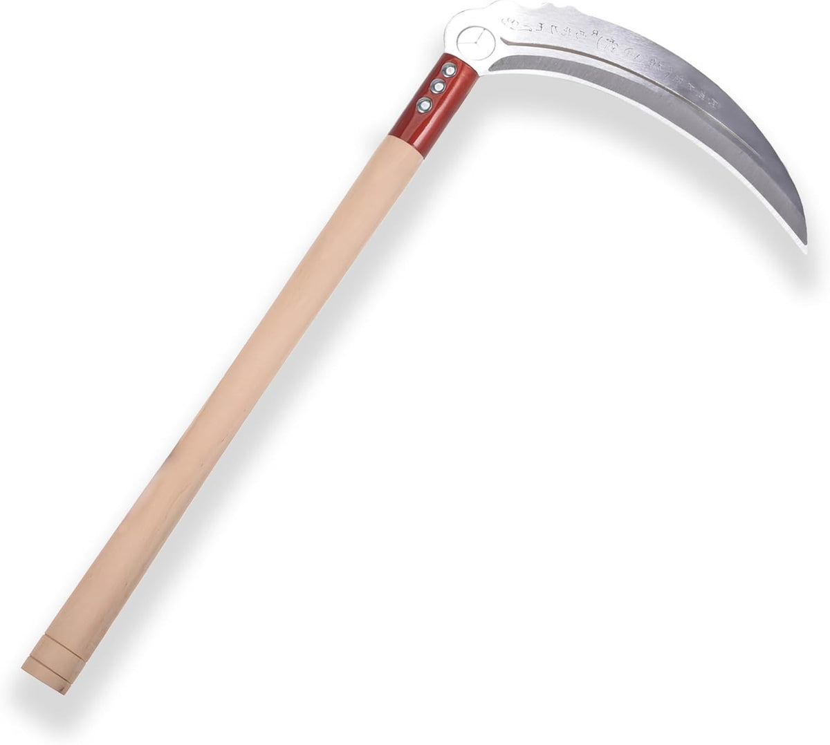 1pce 470mm/18.5in Carbon Steel Billhook Brush Clearing Sickle for Grass,Weeding Tools for Garden,Curved Sawtooth Sickle,Machete Axe for Cutting Trees,Steel Blade Knife in Hand