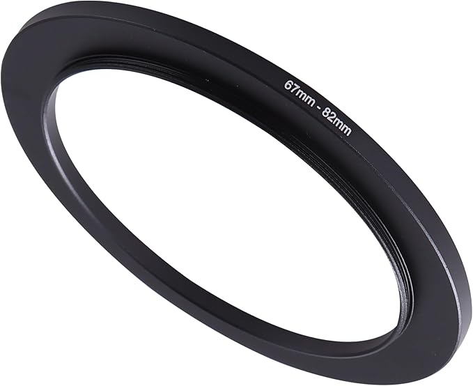 67-82mm Step-Up Ring Adapter, 67mm to 82mm Step Up Filter Ring for 67mm Lens Mount 82mm for DSLR Lenses and ND UV CPL IR Filters (67-82mm)