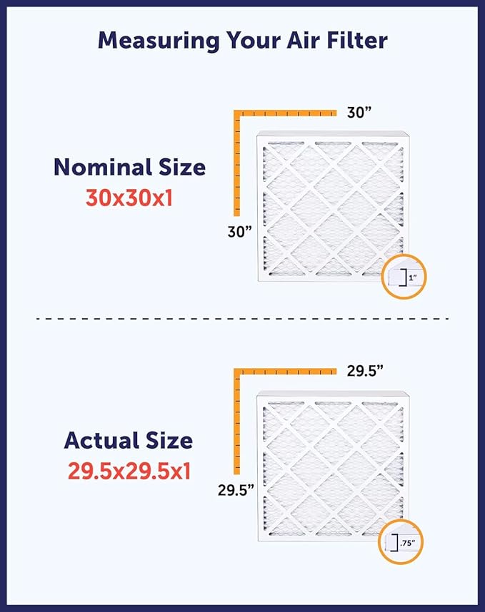 Filter King 36.5x50x1 Air Filter | 4-PACK | MERV 8 HVAC Pleated A/C Furnace Filters | MADE IN USA | Actual Size: 36.5 x 50 x .75"