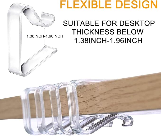 24 Pieces Transparent Clear Tablecloth Clips, Plastic Table Cloth Clips,Windproof Table Cover Holder Clamps,Table Cloth Holder for Christmas Home Wedding Party Indoor Outdoor Camping Picnic (Large)