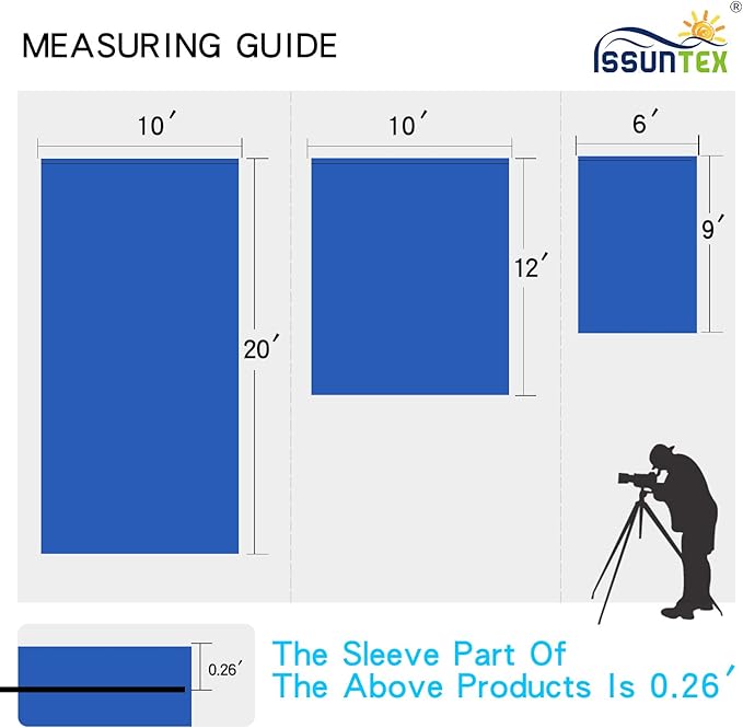 ISSUNTEX 6X9 ft Background Muslin Backdrop, Photo Studio, Collapsible High Density Screen for Video Photography and Television-Blue