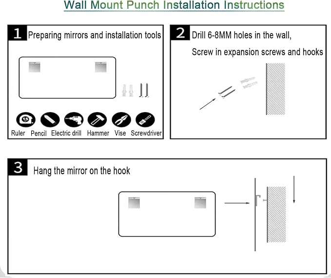 Smart Lighted Bathroom Mirror for Wall,Bathroom Mirror with LED Lights,Energy-Saving LED Smart Mirrors,LED Mirror for Bathroom,with Demister Pad and Smart Touch Switch(H80*W90cm/H31.5*W35.4IN)