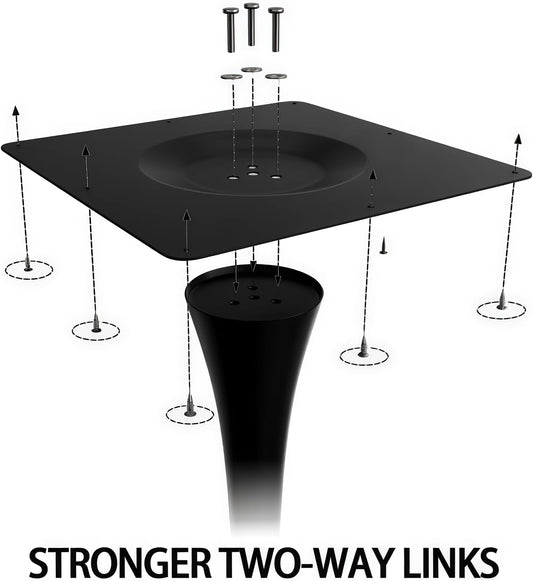 24" Tulip Table for 1-2 Persons Modern Round Dining Room Table, Mid-Century Modern Nature Small Kitchen Table with MDF Wooden Top, Leisure Coffee Table for Living Room, Dining Room, Office