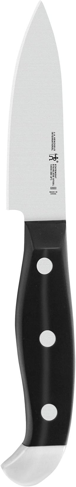 HENCKELS Statement Razor-Sharp 3-inch Compact Chef Knife, German Engineered Informed by 100+ Years of Mastery, Black/Stainless Steel