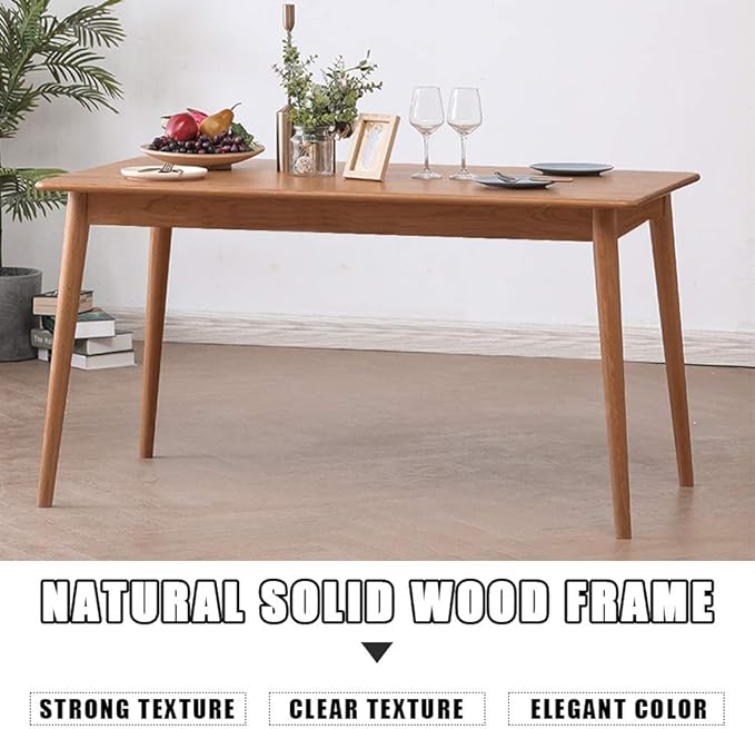 47" Dining Table Kitchen Table Dining Room Table Small Kitchen Table for Small Spaces Table Modern Home Furniture Dinner Table Rectangular (Natural)