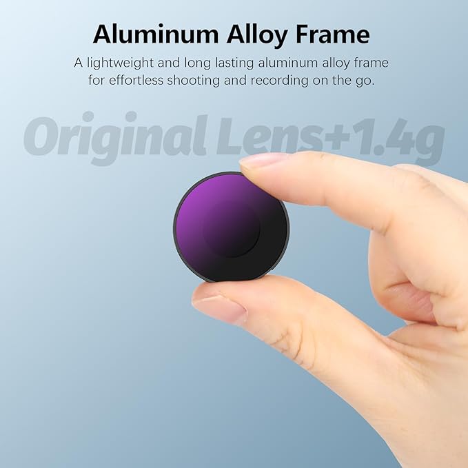 AMAZEAR ND Filters Kit for Insta360 GO Ultra Accessories (3 Pack), Insta 360 ND8 ND32 ND128 Optical Glass Pro Lens Filters with Multi Coating for Cinematic Motion Blur and Light Reduction