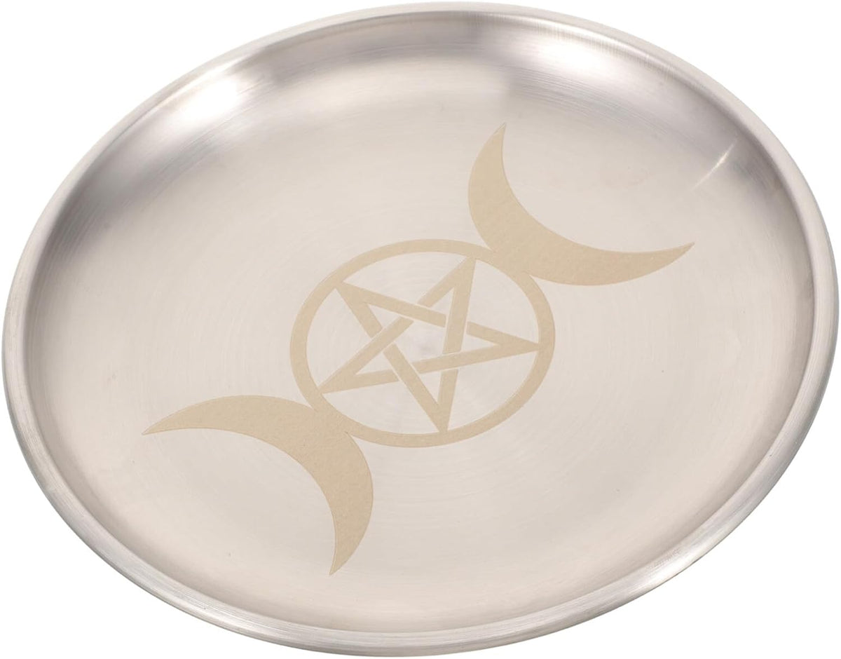 COHEALI Altar Plate Candle Holder Ritual Burning Incense Burner Offering Bowl Decorative Tealight Tray Witchcraft Wiccan Tarot Supplies