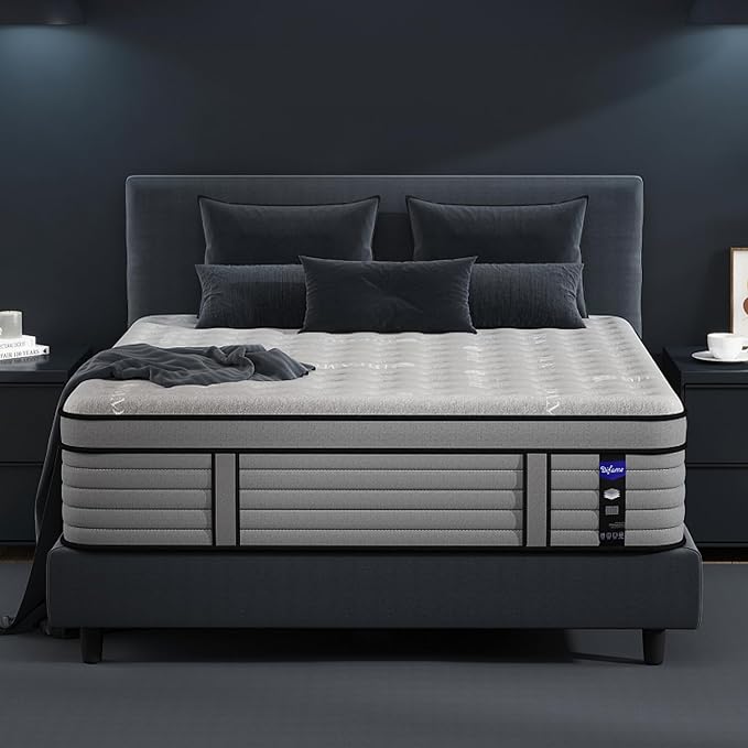 DIFAME Full Size Mattress, 11.7 Inch Firm Hybrid Full Mattress in a Box with Gel Memory Foam, Pressure & Back Pain Relief, Individually Pocket Spring, Edge Support, 100-Night Trial, CertiPUR-US