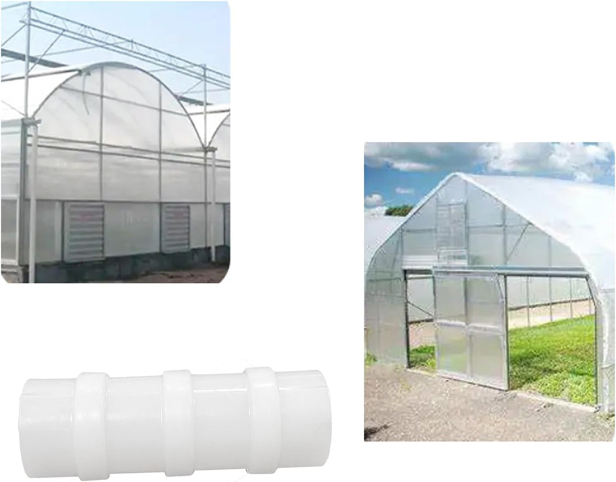 FDXGYH 20 Pcs Greenhouse Film Clamps ABS Snap ClampTube Clip Garden Buildings Tube Clip for 1" PVC Pipe(White)