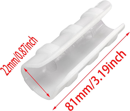 FDXGYH 20 Pcs Greenhouse Film Clamps ABS Snap ClampTube Clip Garden Buildings Tube Clip for 3/4" PVC Pipe(White)