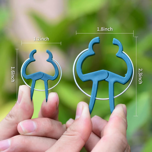 Plant Support Clips, 120 PCS Gentle Flower Plant Clamps for Supporting Vine Climbing Plants, Gardening Lever Loop Gripper Clips Help Stems Vines Grow Straight Upright, 2 Sizes in one Pack