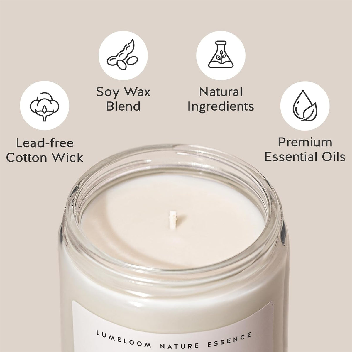 LUMELOOM Sympathy Gifts for Loss of Loved One- 9oz Lavender Scented Candle | Memorial Gifts, No Words Just Hugs, Bereavement, Grief, Think of You, Miscarriage, Get Well Candle for Women, Soy Wax