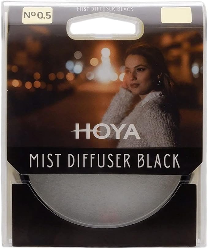 Hoya 58mm Mist Filter Black Diffuser No. 0.5 - Black Mist Filter for Camera Lenses - Soft Diffusion Effect for Portrait Photography & Cinematic Look, Reduces Contrast & Softens Wrinkles