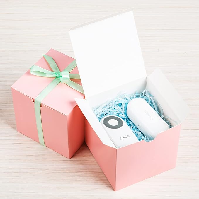 GEFTOL Small Pink Gift Box 50 Pack 4x4x4 inches Fold Box Easy Assemble Paper Gift Box Bridesmaids Proposal Box for Bridal Birthday Party Christmas