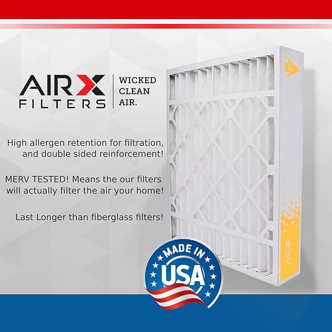 AIRX FILTERS WICKED CLEAN AIR. 20x24x4 Air Filter MERV 13 Electrostatic Pleated Air Conditioner Filter 6 Pack HVAC AC Furnace Filters