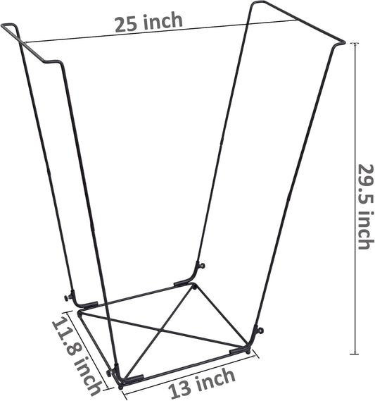 2PCS Trash Bag Holder Outdoor Leaf Bag Support Stand with 15 PCS 39 Gallon trash bags | Metal Garbage Bag Frame Holder for 30-45 Gallons Bags for Camping, Leaves, Gardening Parties