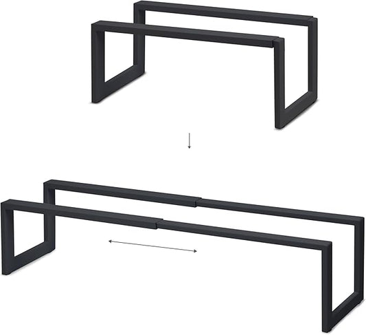 QUALIAZERO 2-Tier Expandable Shoe Rack – Durable Organizer Shelf for Entryways, Bedrooms, Bathrooms, and Laundry Rooms (Galaxy Black, 2 Pack)