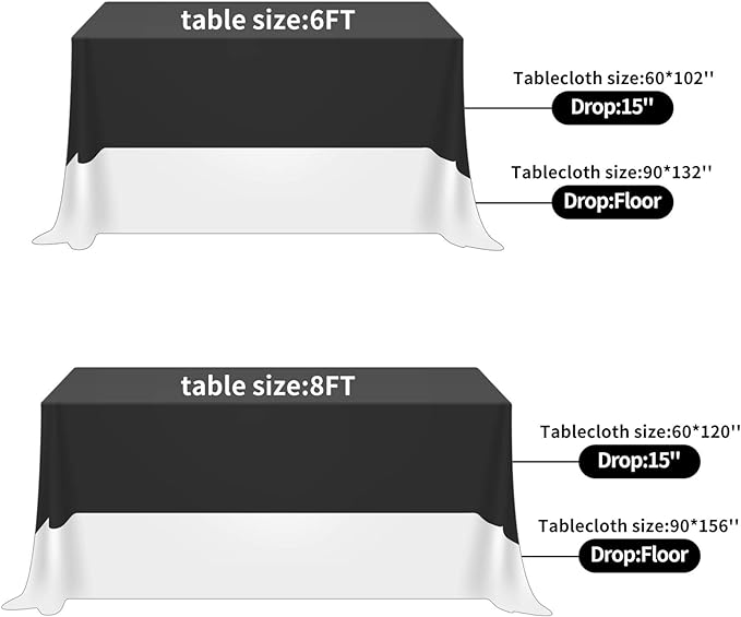 Rectangle Tablecloth 60x120 inch Washable Polyester Fabric Table Cloth for Wedding Party Dining Banquet Decoration(60x120, Navy)