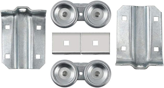 HOME MASTER HARDWARE Box Rail Hanger Kit 2 Set,Exterior Barn Door Hardware Kit,Each Rated Safe Working Load 225 lbs,Zinc Plated
