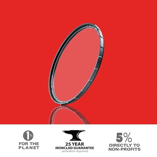 67mm X2 UV Filter for Camera Lenses - UV Protection Photography Filter with Lens Cloth - MRC8, Nanotec Coatings, Ultra-Slim, Traction Frame, Weather-Sealed by Breakthrough Photography