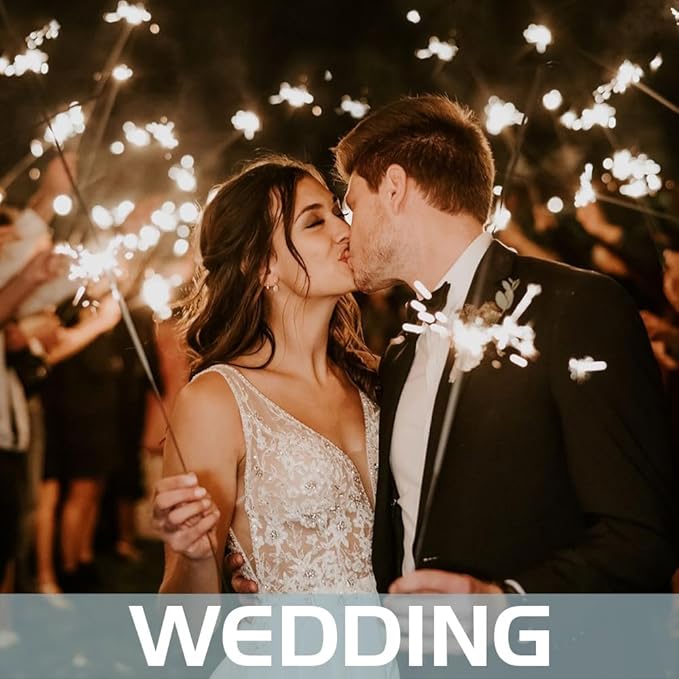 12-inch 80 Pieces Sparklers Wedding Send-Off,Suitable for Celebratory Holidays Such as Easter,Wedding Favors,Holiday Revelry and More(3-5 Days Deliveried)