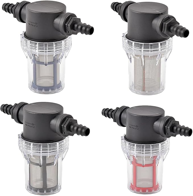 Garden Home 40-200 Mesh Large Flow Visible Filter Connector to Barb 16mm 20mm 25mm Hose Pre-Filter Garden Irrigation Agriculture Tool 1 Pcs Filter (Color : B, Size : 80Mesh)