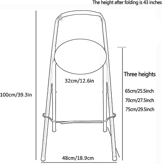 QQXX Folding Bar Stool with Footrest,Leather Padded Folding Kitchen Stool,Portable Counter Height Foldable Stool Tall Bar Stools for Outdoor Kitchen Shop Cafe(1 Pc, White Seat Height 29.5")