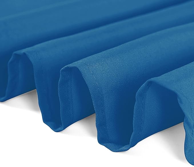 Rectangle Tablecloth 90x156 inch Washable Polyester Fabric Table Cloth for Wedding Party Dining Banquet Decoration(90x156, Mediterranean Blue)