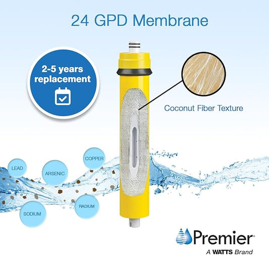 Watts Premier 560014 Membrane 110009 24 GPD Membrane, 1-Pack, Yellow