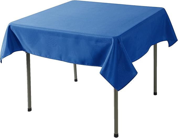 Cupuamon Square Tablecloth 70x70 inch Washable Polyester Fabric Table Cloth for Wedding Party Dining Banquet Decoration(70x70,Mediterranean Blue)