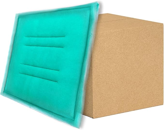 Paint Spray Booth Tacky Intake Filter Pad 25" x 20"(20/case) in Spray Booth Filter with Wire Support Internal Frame