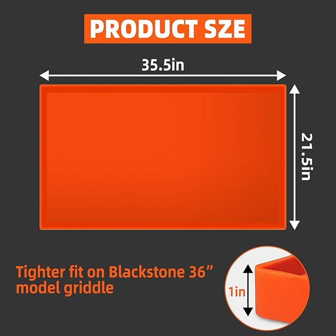 Silicone Blackstone Griddle Cover 36,Heavy Duty Food Grade Silicone Mat, Silicone Griddle Cover, All Season Griddle Top Protective for Grill Accessories
