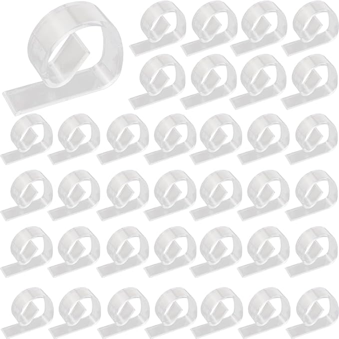 36PCS Transparent Clear Tablecloth Clips, Plastic Table Cloth Clips,Windproof Table Cover Holder Clamps,Table Cloth Holder for Christmas Home Wedding Party Indoor Outdoor Camping Picnic (36)