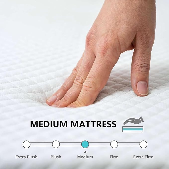 PayLessHere 6 Inch Gel Memory Foam Mattress Medium Firm Mattresses CertiPUR-US Certified Bed-in-a-Box Pressure Relieving Twin XL Size,Fiberglass Free,White