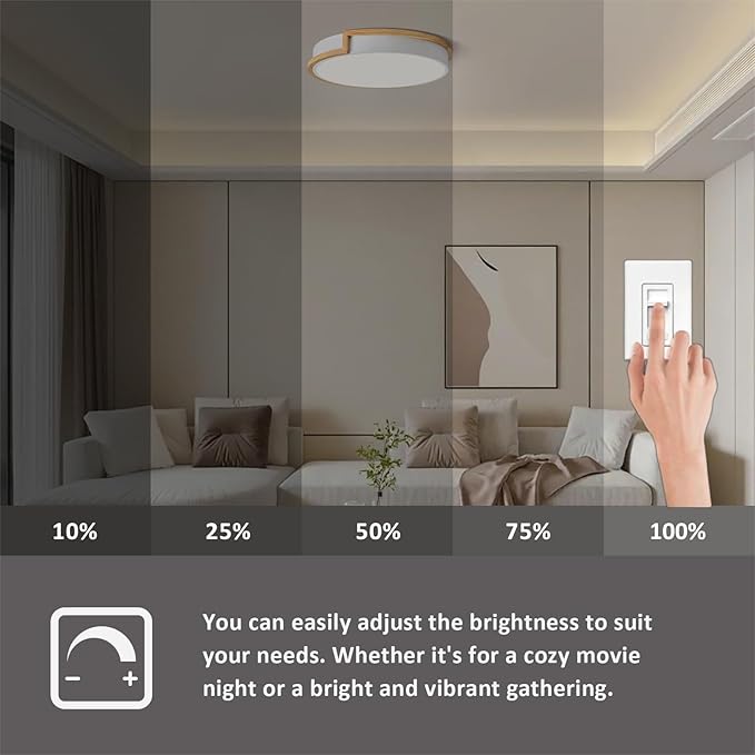Dimmable LED Wood Flush Mount Ceiling Lights,Modern White 5CCT 2700K-6000K Lighting Fixtures,Round Ceiling Lamp for Kitchen Living Room Dining Room Bathroom Bedroom Entryway 15.8in
