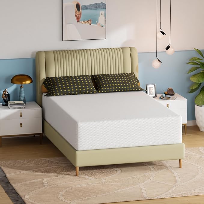 PayLessHere 14 Inch Full Mattress Base Foam Mattress,Removable Soft Cover,Bunk Bed, Trundle, Daybed,White,Fiberglass Free