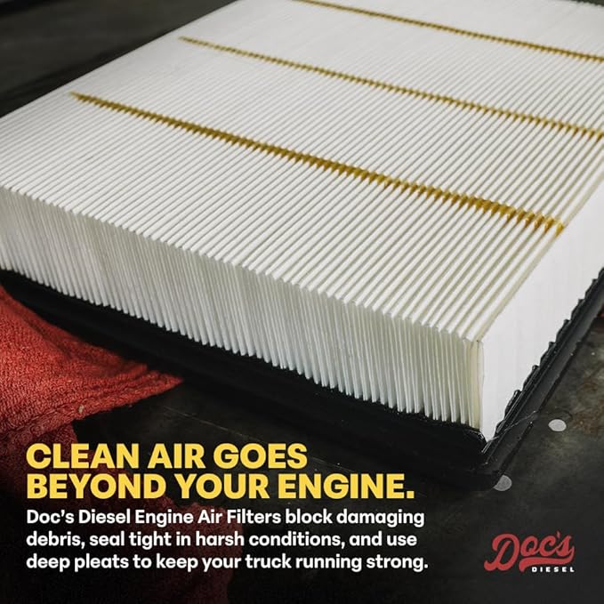 Doc's Diesel Engine Air Filter DPA5512 | Compatible with Dodge RAM 5.9L Cummins 2003-2007 | Replaces AF4177