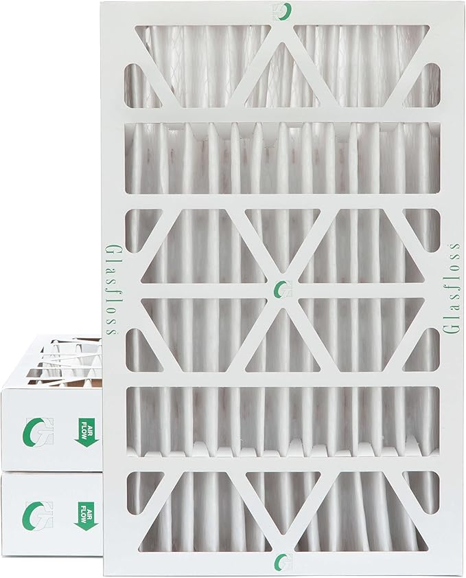 Glasfloss 12x24x4 MERV 10 (FPR 5-6) 4" Inch Pleated Air Filters Box of 3. Actual Size: 11-3/8 x 23-3/8 x 3-3/4