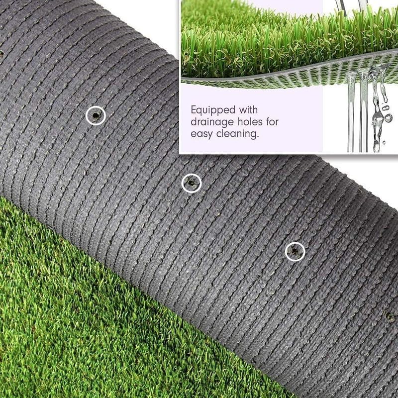 Artificial Grass Turf 14FTx98FT, 1.38" Pile Height Realistic Synthetic Grass, Indoor Outdoor Pet Faux Grass Astro Rug Carpet for Garden Backyard Patio Balcony