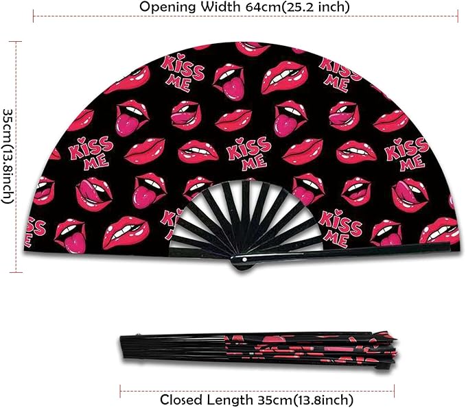 Boots on The Ground Fan, Large Folding Hand Fan for Women and Men, Popping Fans for Line Dancing for Raves, EDM, Dance Party, and Home Decoration
