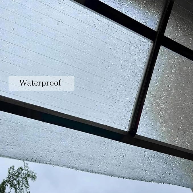 Glass Roof Pergola Polycarbonate Roofing Roll Polycarbonate Panels for Sunrooms, Open-Air Gardens, Greenhouses, Agricultural Use, Sheds(1.2x8m)