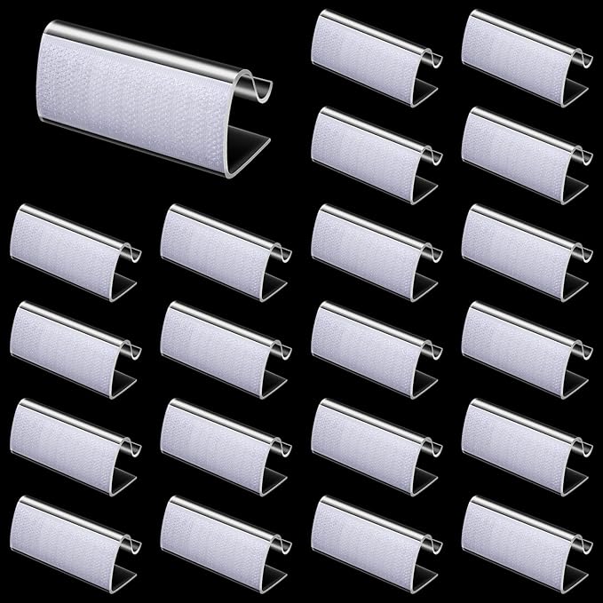 24 Pieces Table Skirting Clips Clear Tablecloth Clips for Indoor Outdoor Events Wedding Meeting Party Picnic Banquet