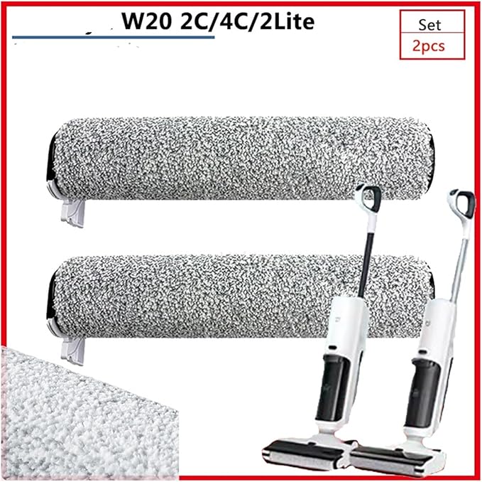 Vacuum Cleaner ,compatible For Xiaomi Mijia, W20 2c/ 4c/ 2lite Cordless Wet Dry Floor Cleaning Machine Scrubber Roller Brush Home Accessories(2pcs)
